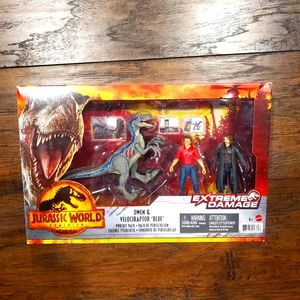 NIB Jurassic World Owen Velociraptor Blue